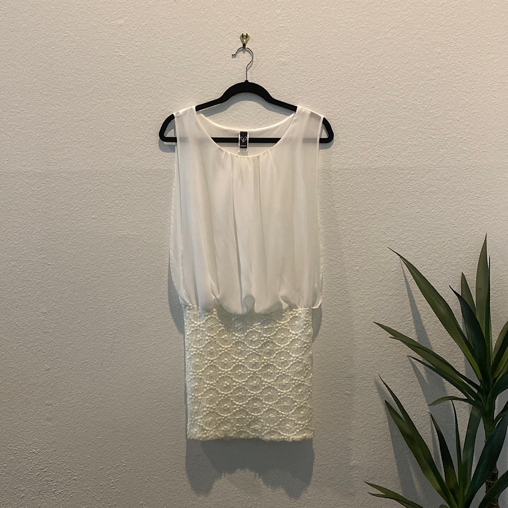 Windsor White Dress | Pencil Ivory Skirt | Size Small